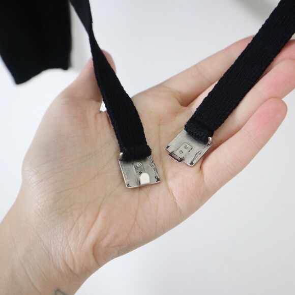 Margaret O'Leary Size 1/S Black Viscose Knit Sweater Belted V Neck Pullover - Picture 6 of 10